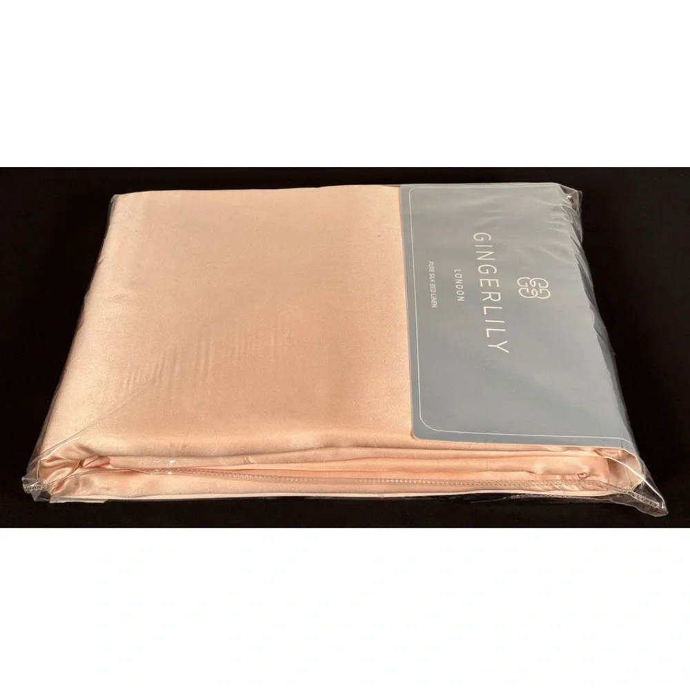 Gingerlily London King Mulberry Silk Duvet Cover Pure Silk Rose Pink 100% Luxury